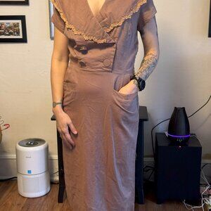 Vintage brown Toni Todd dress - unknown size
